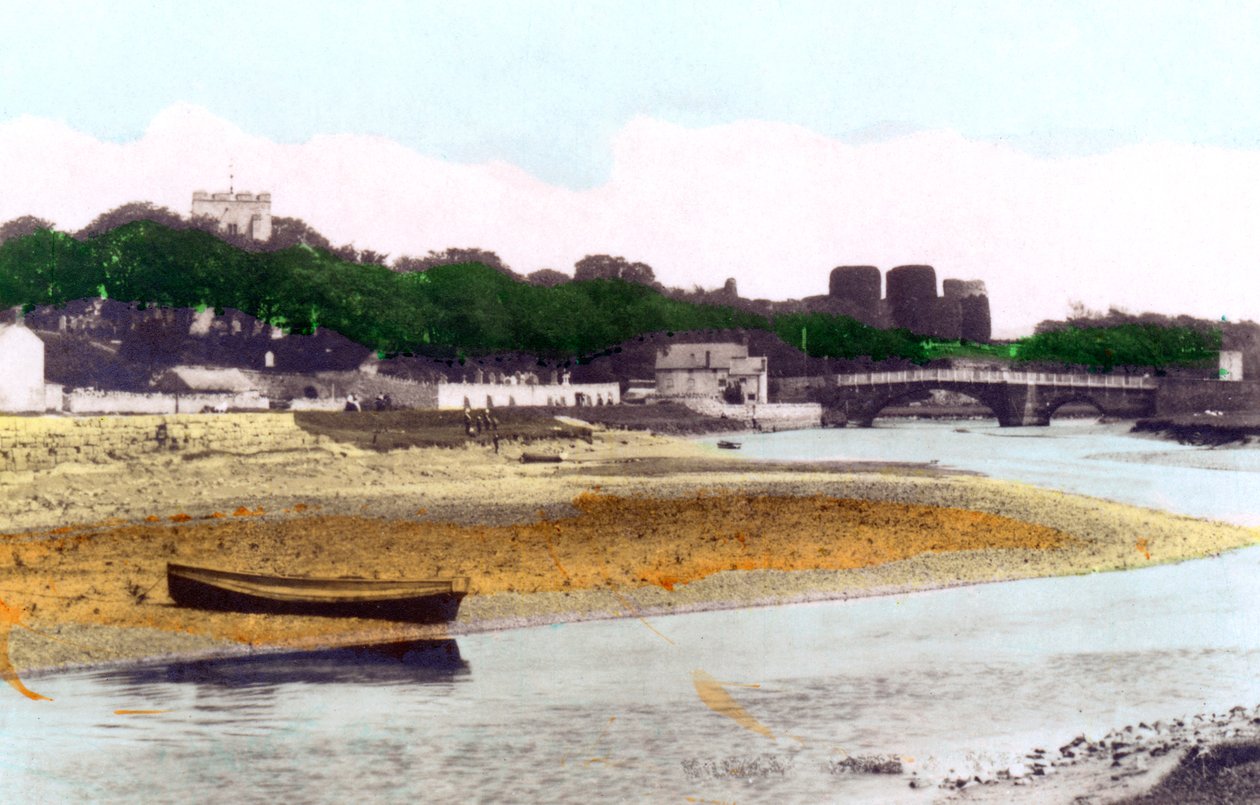 Rhyl, Denbighshire, 1926 yakınlarındaki Rhuddlan Kalesi. by Cavenders Ltd