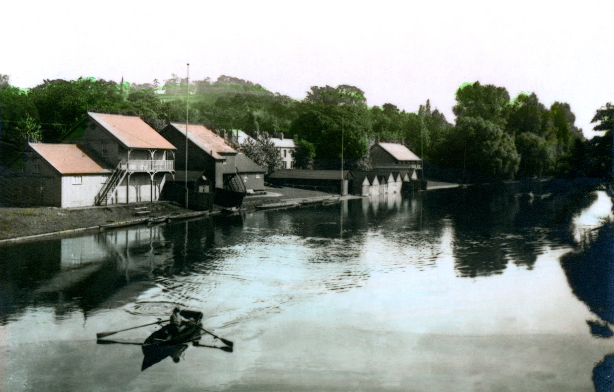 Nehir ve kayıkhane, Burton-upon-Trent, 1926. by Cavenders Ltd