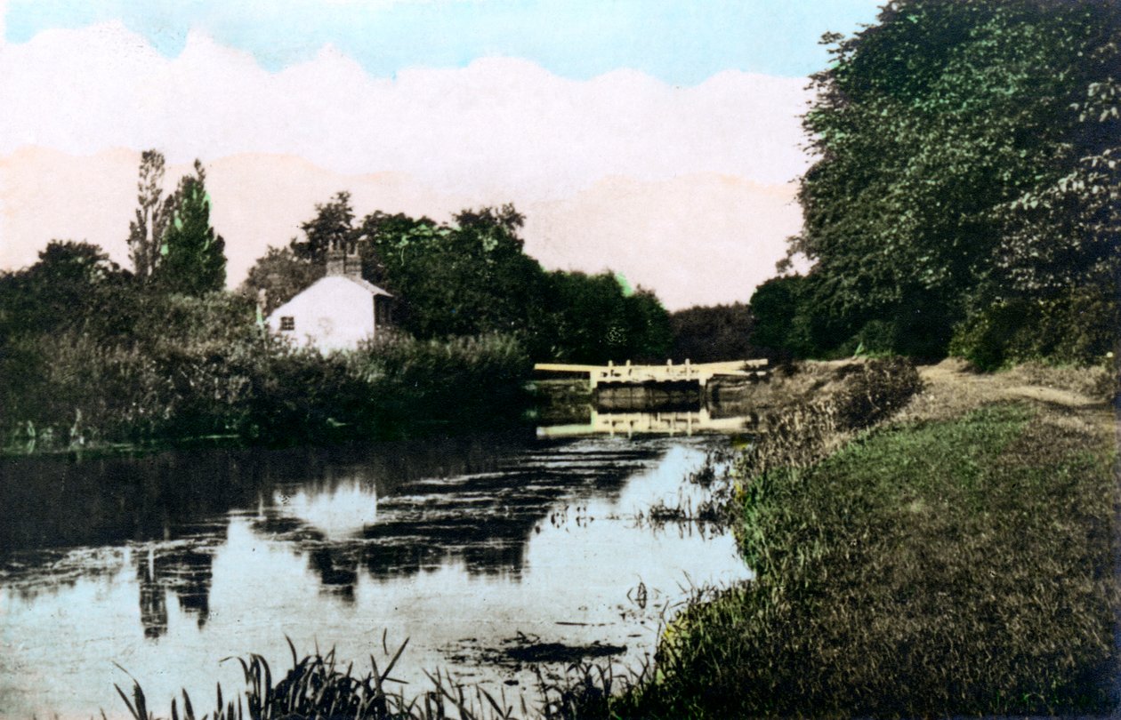 Thames Nehri üzerinde Sonning Lock, Berkshire, 1926. by Cavenders Ltd