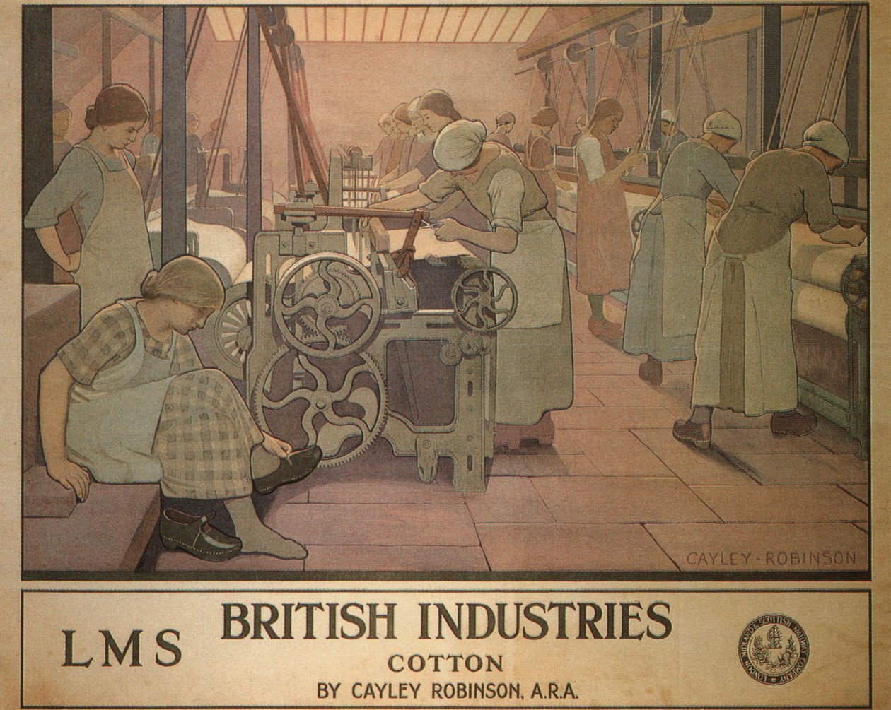 İngiliz Endüstrileri - Pamuk, 1924 by Cayley Robinson