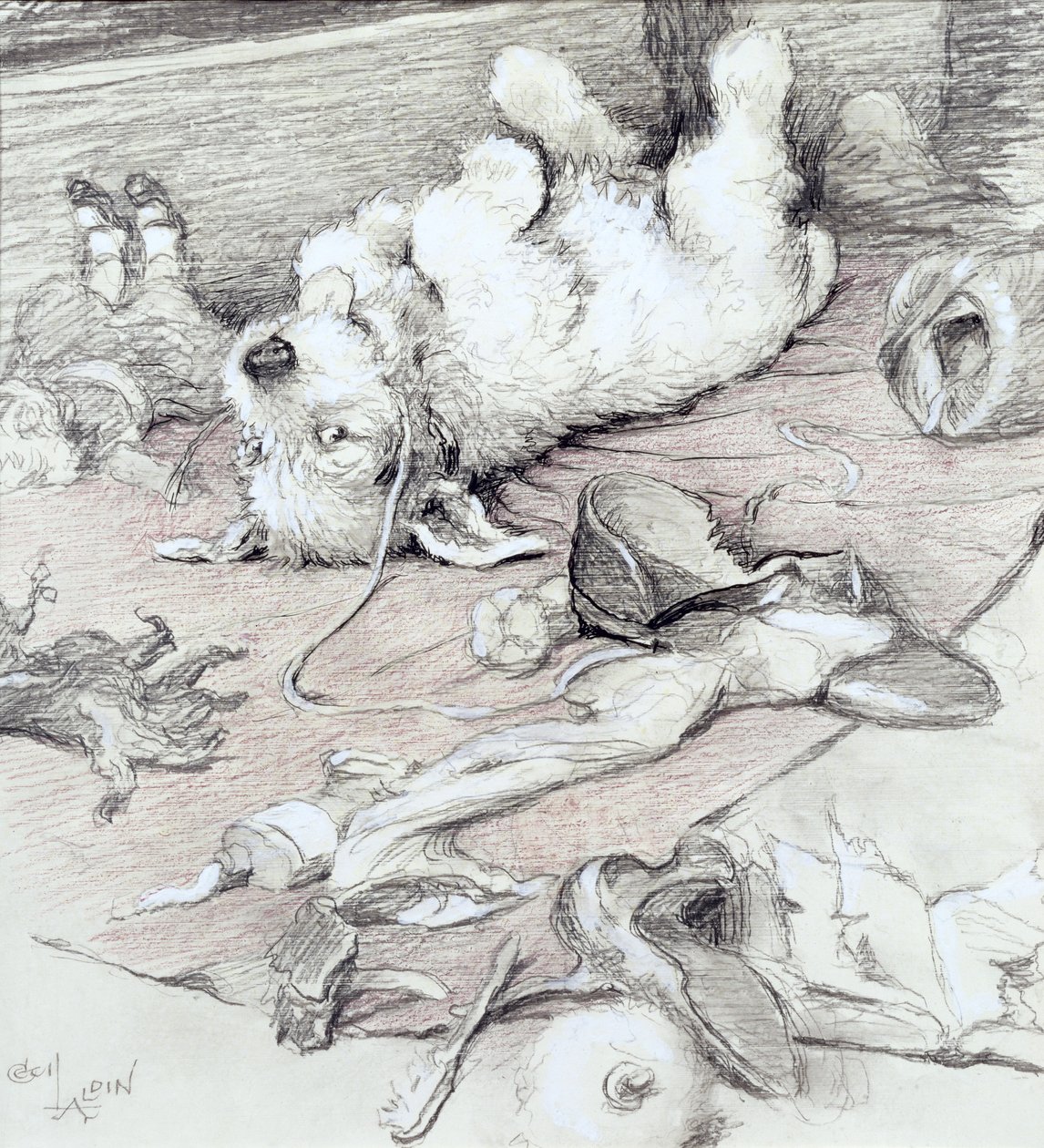 Yaramaz Köpek Yavrusu, (beyazla yükseltilmiş kalem) by Cecil Charles Windsor Aldin