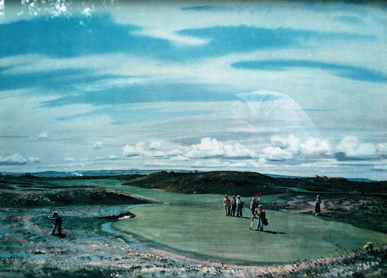 Cecil Aldin 1870-1935, golf sahasının güzel sanatlar baskısı, c1920 by Cecil Charles Windsor Aldin