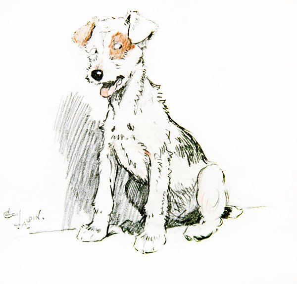 Evdeki Melek (kağıt üzerinde tebeşir) by Cecil Charles Windsor Aldin