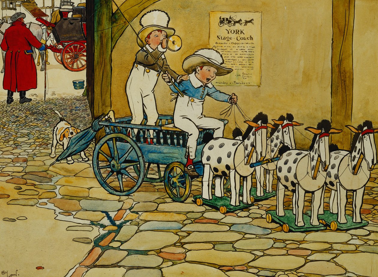Eski Bloktan Çipler; York Sahne Antrenörü, by Cecil Charles Windsor Aldin