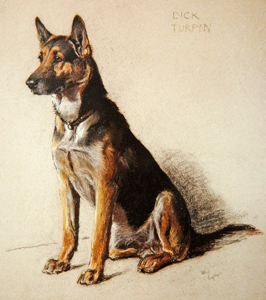 Dick Turpin (renkli kağıt üzerine pastel) by Cecil Charles Windsor Aldin