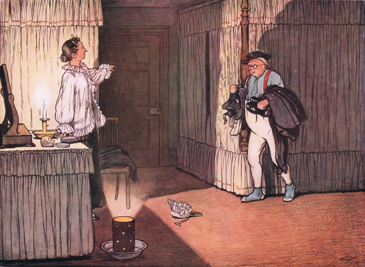 Hanımefendi, diye devam etti Bay Pickwick, kusursuz karakterime ve cinsiyetinize duyduğum özverili saygıya güveniyorum. by Cecil Charles Windsor Aldin