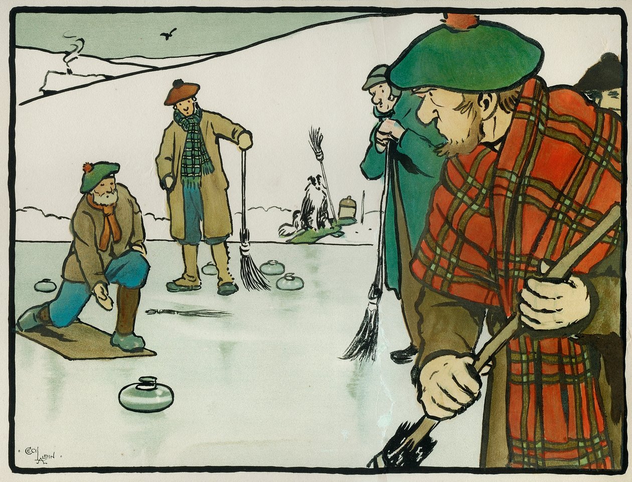 Eski İngiliz Sporları ve Oyunları: Curling by Cecil Charles Windsor Aldin
