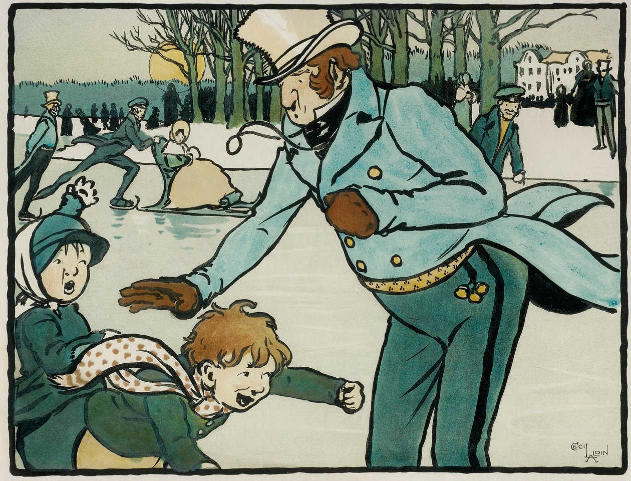 Eski İngiliz Sporları ve Oyunları: Buz Pateni by Cecil Charles Windsor Aldin