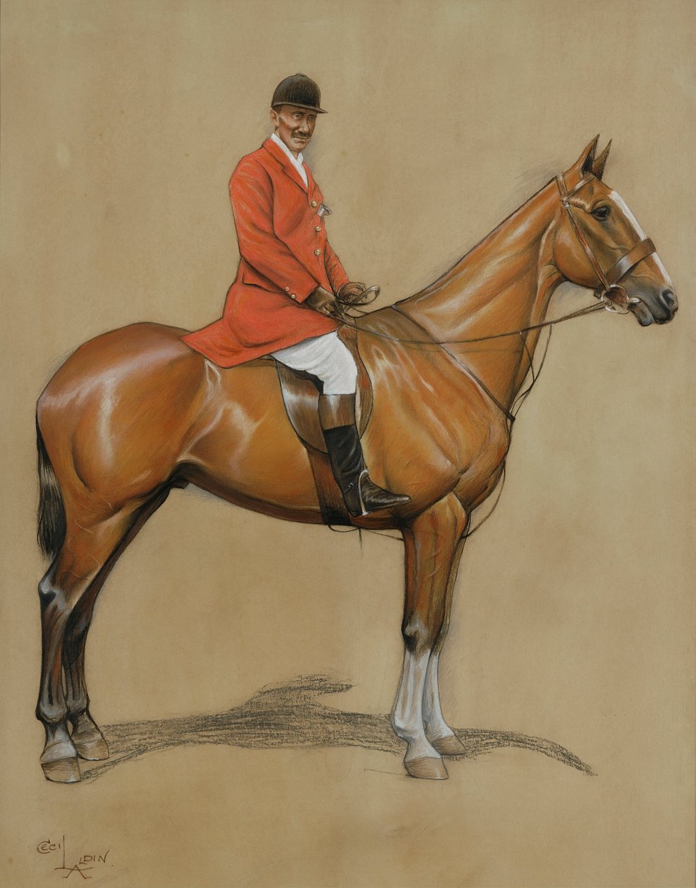 Otoportre (kağıt üzerinde pastel) by Cecil Charles Windsor Aldin