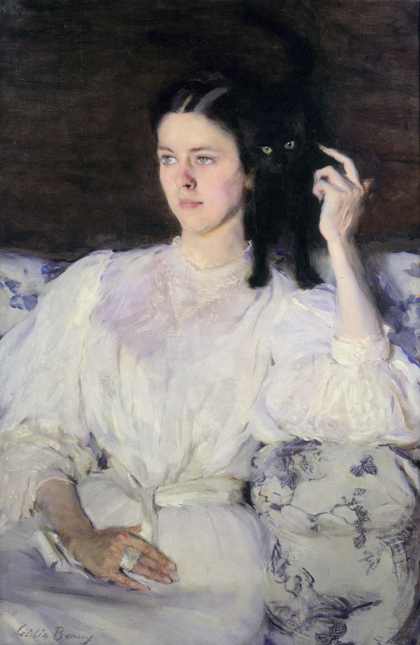 Sita ve Sarita veya Kedili Genç Kız, 1893-94 by Cecilia Beaux
