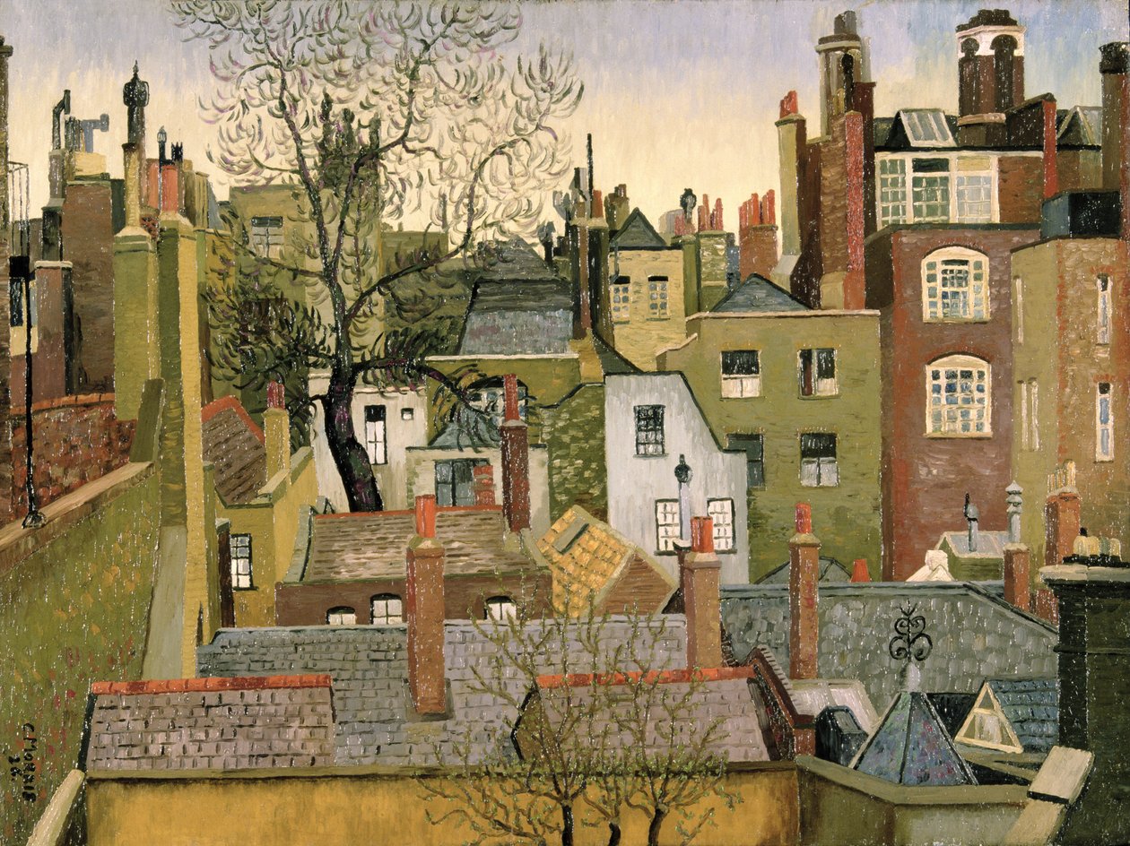 45 Brook Street, Londra, W1 adresindeki bir Pencereden by Cedric Morris