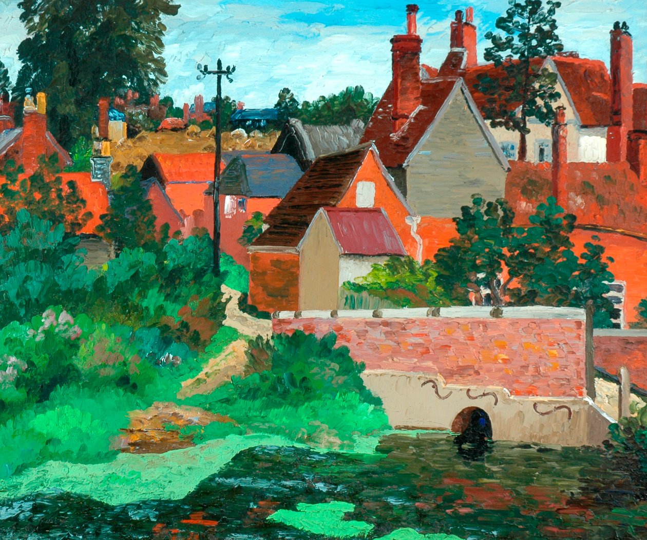 Polstead, Suffolk, 1933 dolayları (tuval üzerine yağlıboya) by Cedric Morris