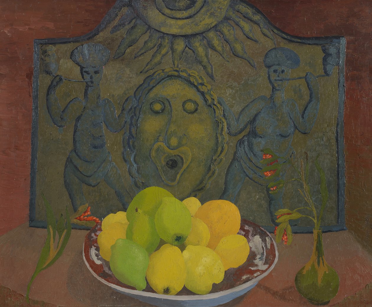 Sussex ateşinden önceki natürmort (tuval üzerine yağlı boya) by Cedric Morris