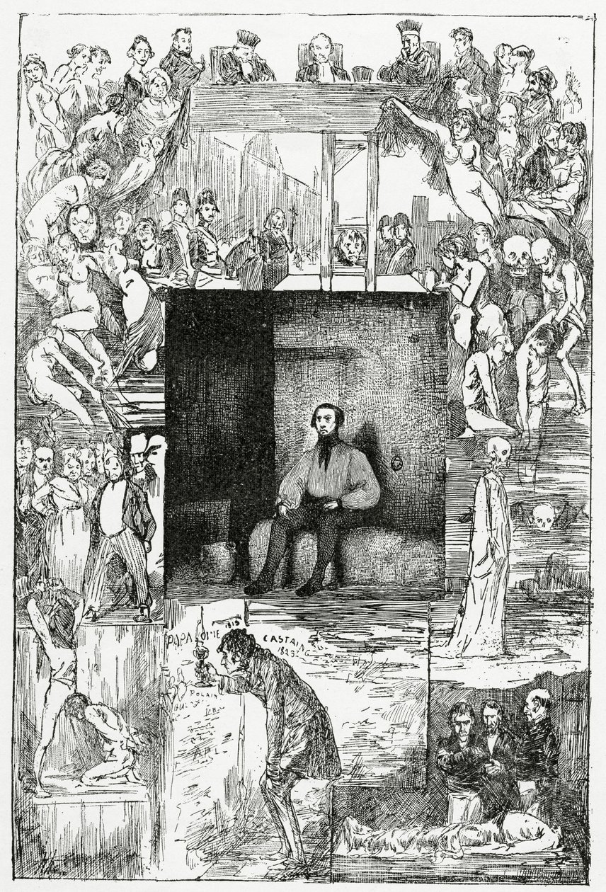 Mahkumun Son Günü, 19. Yüzyıl (bw gravür) by Celestin Francois Nanteuil