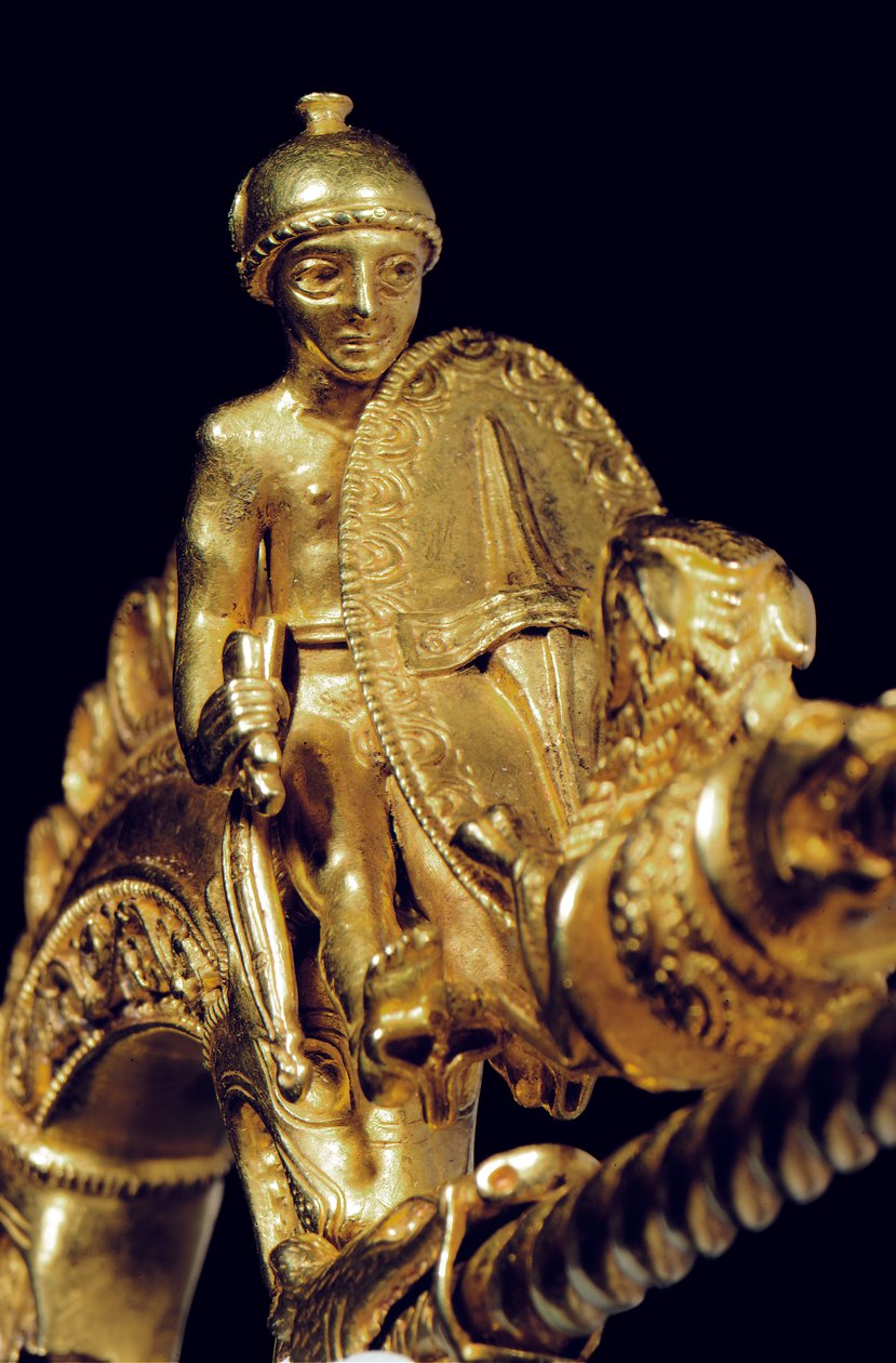 Çok önemli La Tene savaşçı fibula, detay (altın) (ayrıca bkz. 1065822-6) by Celtic
