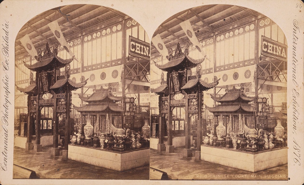 Çin Mahkemesinin Görünümü, Ana Bina, Yüzüncü Yıl Sergisi, Philadelphia by Centennial Photographic Co.
