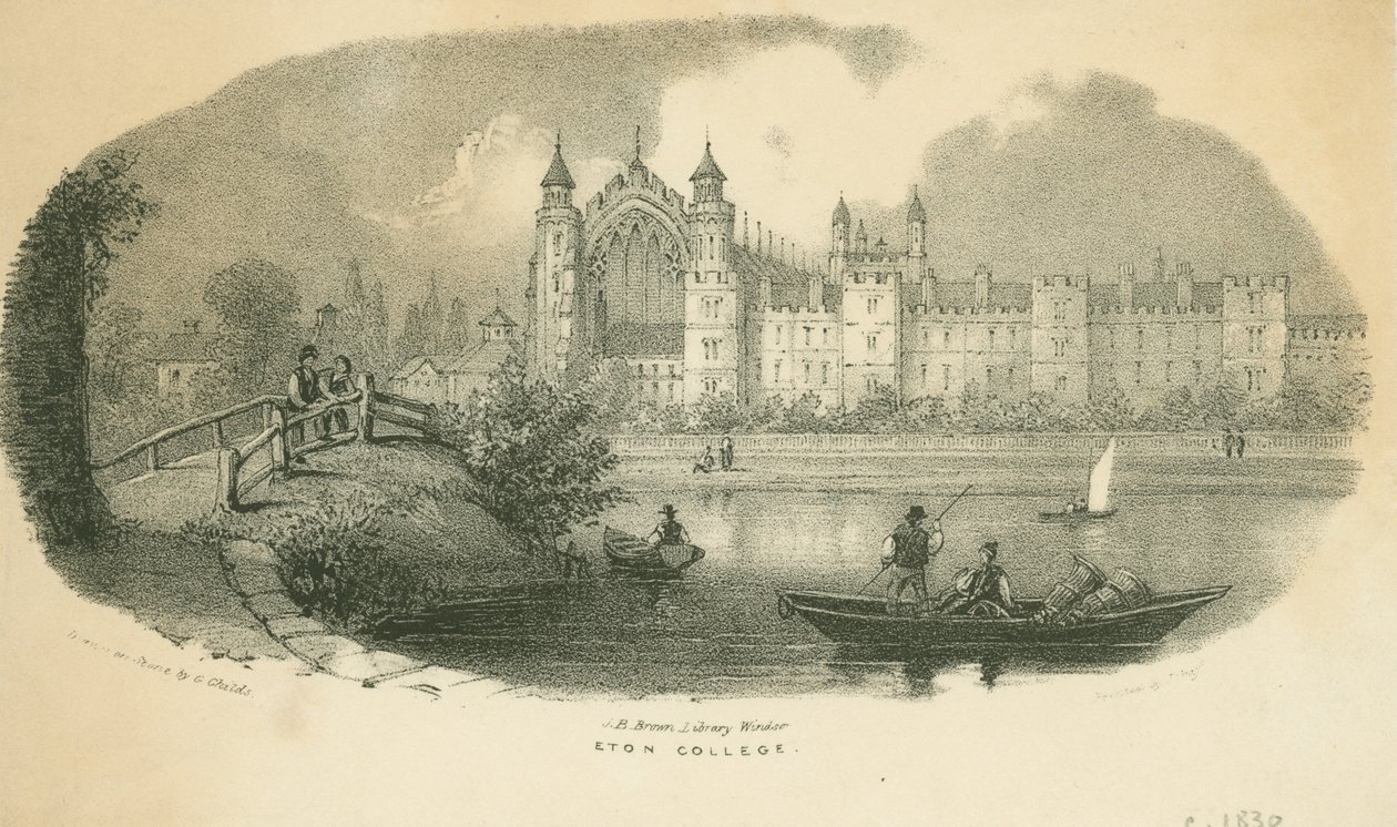 Eton Koleji, c.1830 by Cephas Grier Childs