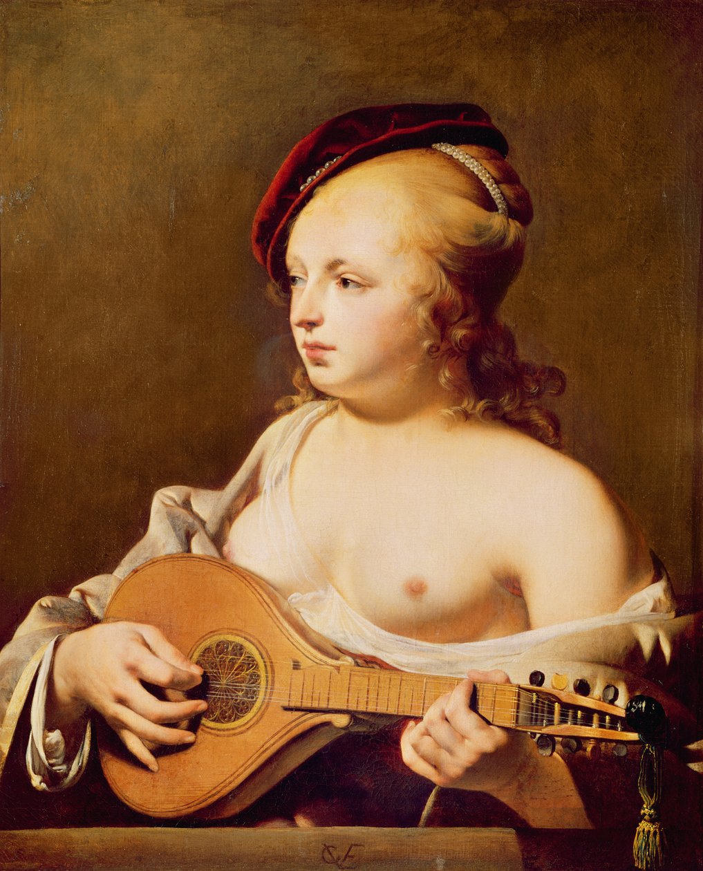 Cittern Oyuncu by Cesar Boetius van Everdingen