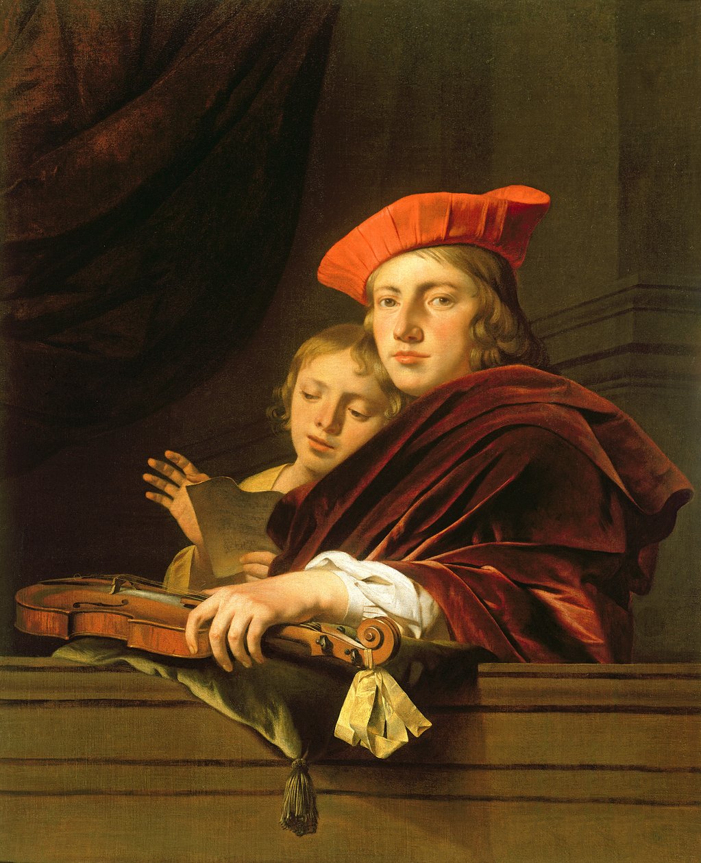 iki müzisyen by Cesar Boetius van Everdingen