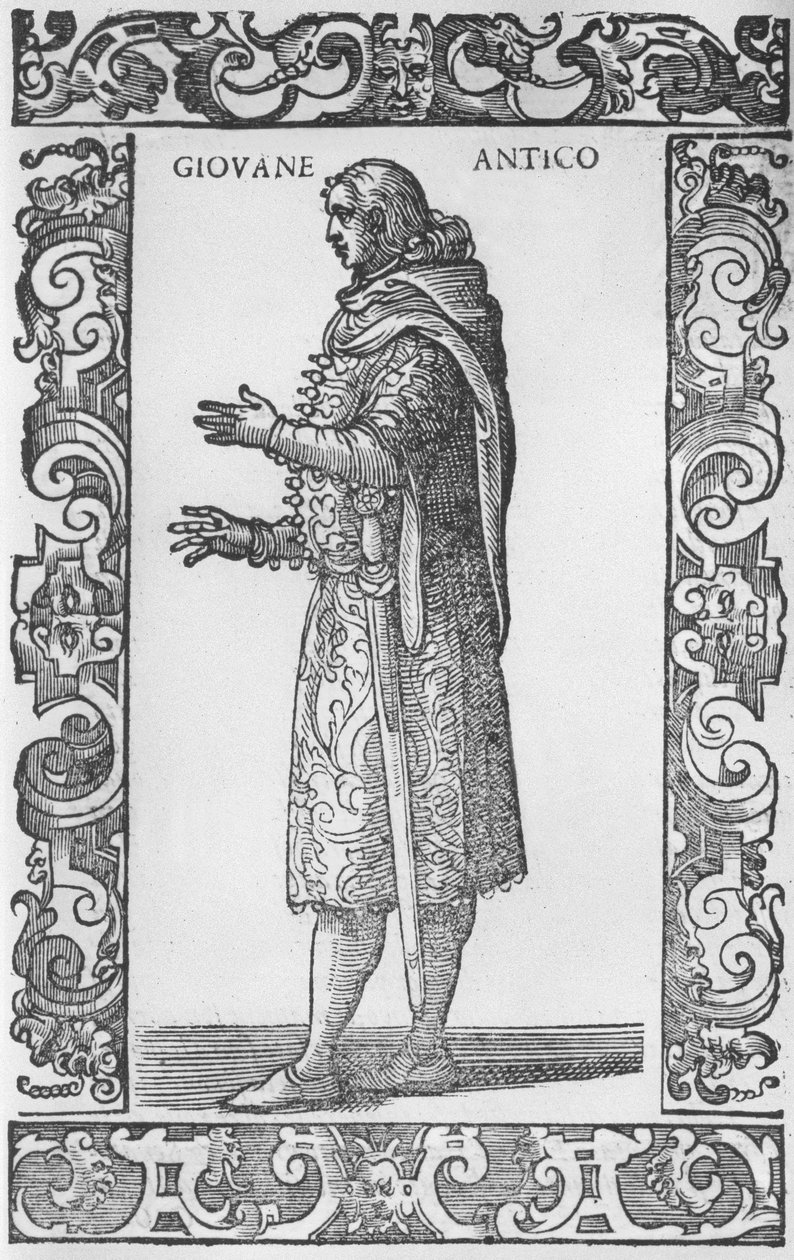 Geleneksel kıyafetli genç adam, 1590 by Cesare Vecellio