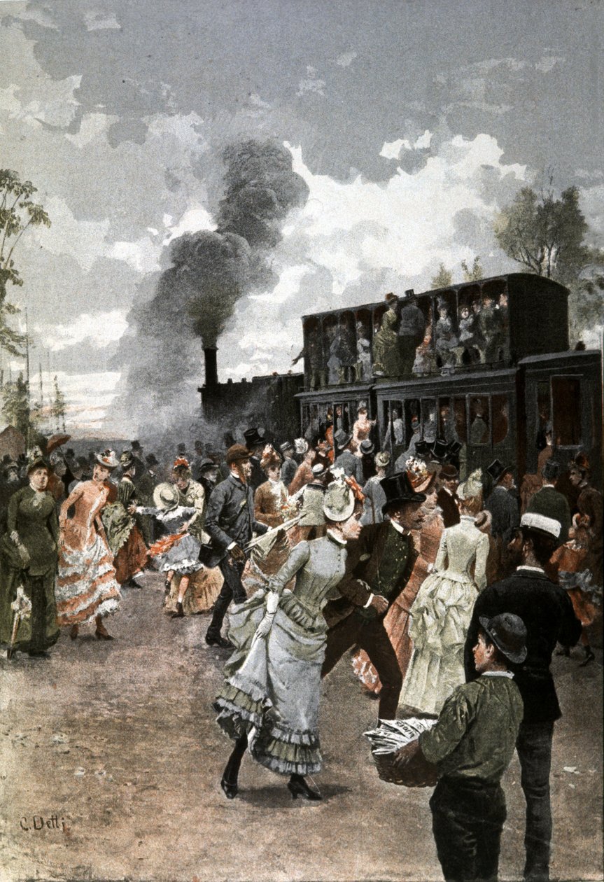 Pazar treni by Cesare Auguste Detti