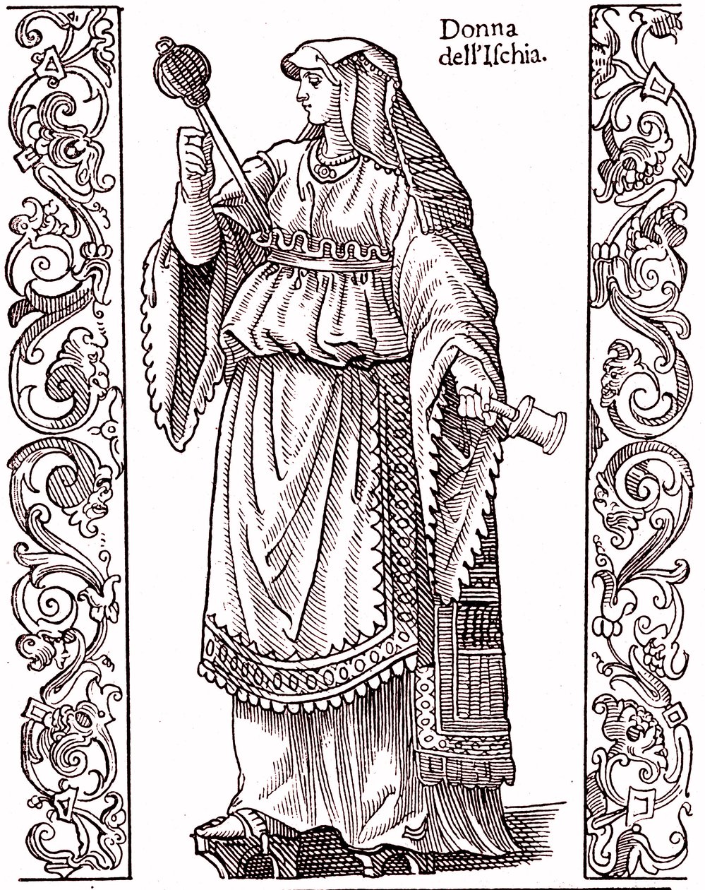 ISCHIA'dan bir köylü - 17. yüzyılda İtalyan kostümü by Cesare (after) Vecellio