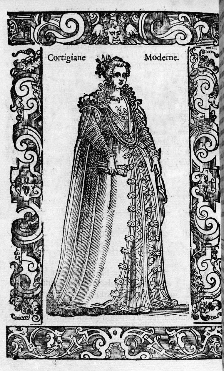 Rönesans: 16. yüzyılda Romalı bir fahişe. Cesare Vecellio