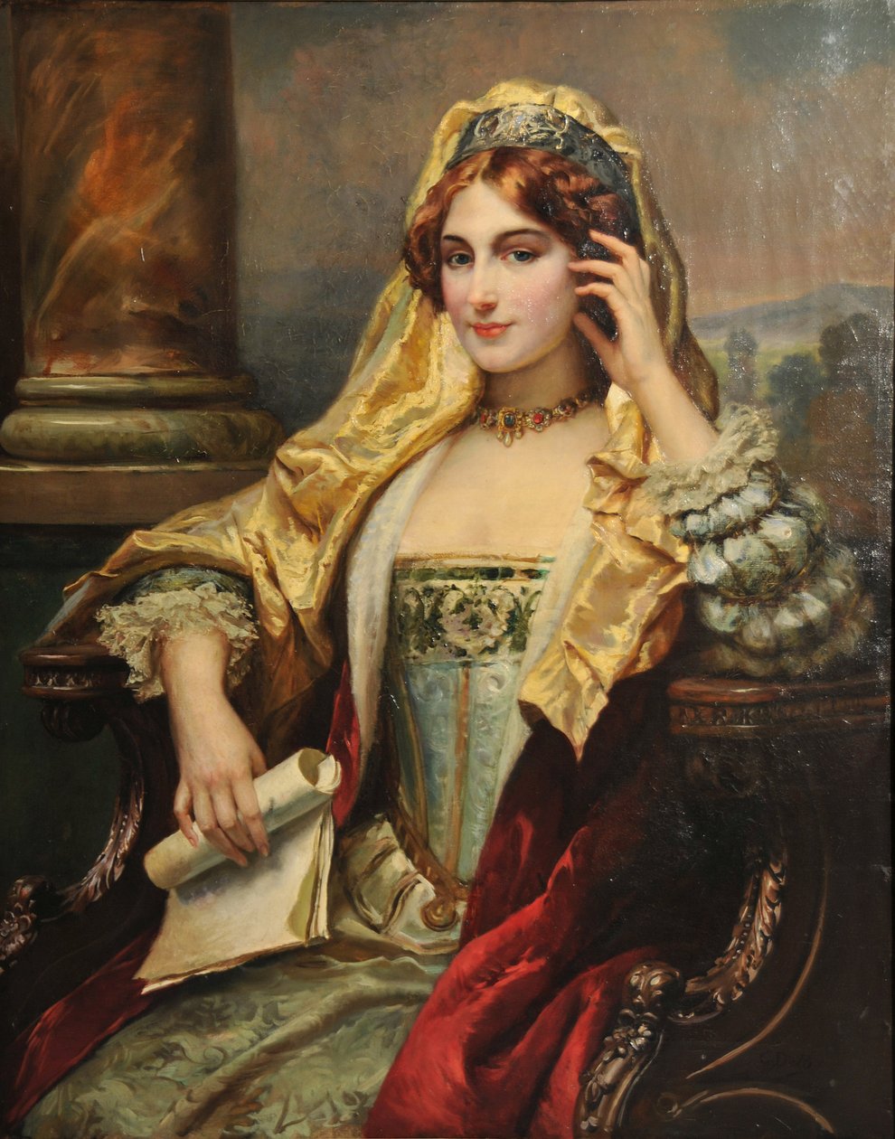 Meditasyon, 1880. by Cesare Agostino Detti