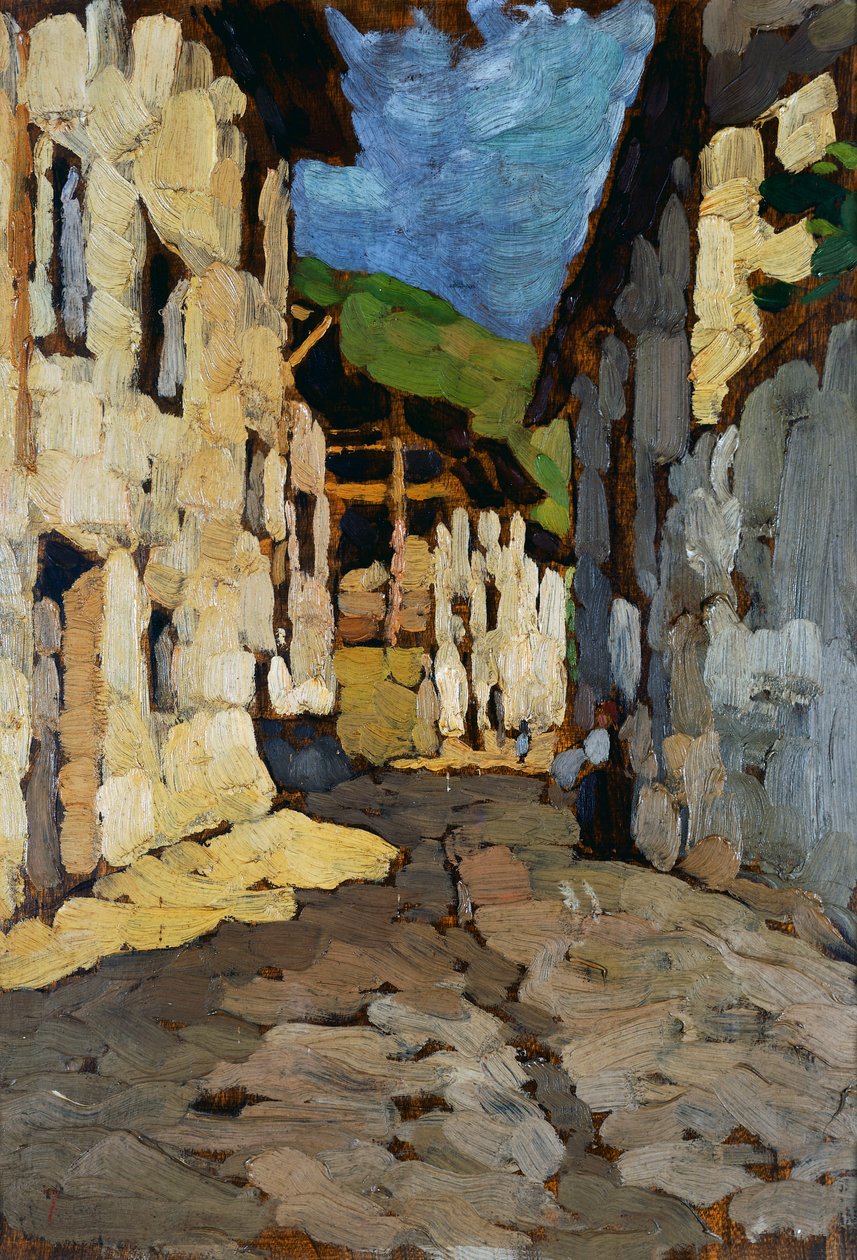 Kır evleri, 20. yüzyıl (tuval üzerine yağlı boya) by Cesare Balbi di Robecco