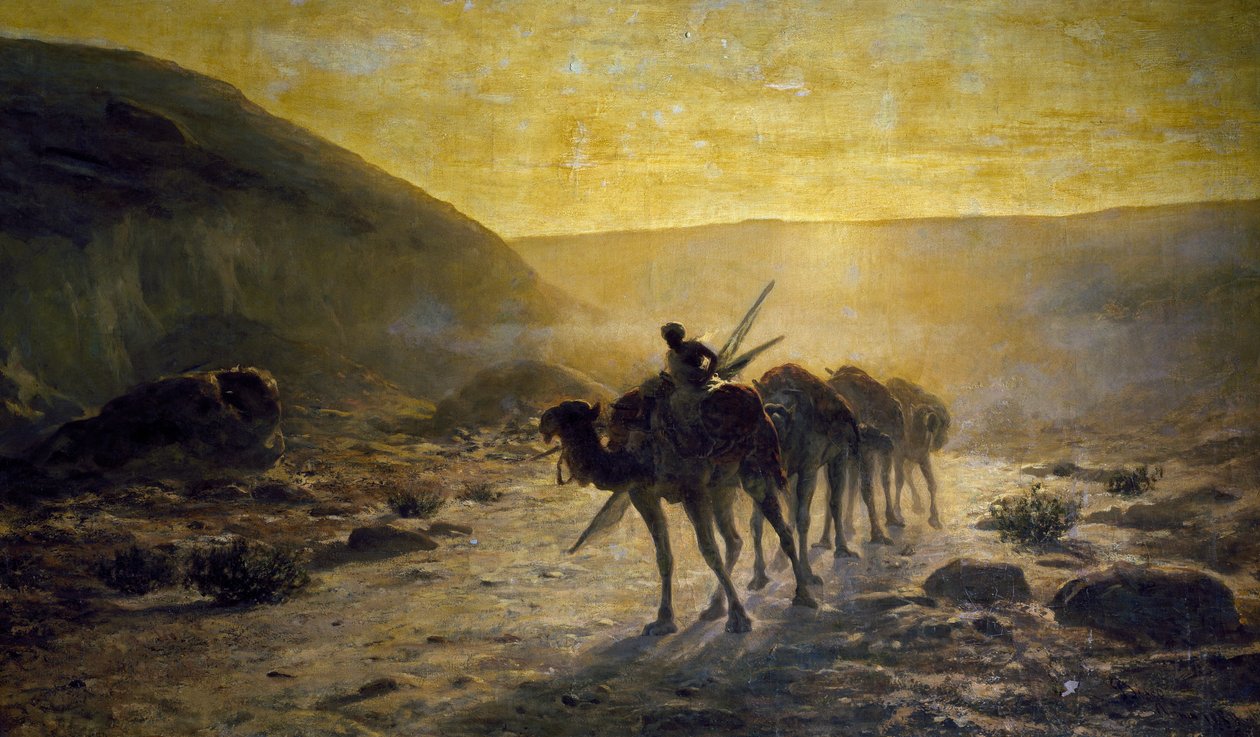 Çölde, Resim Cesare Biseo (1843-1909) by Cesare Biseo