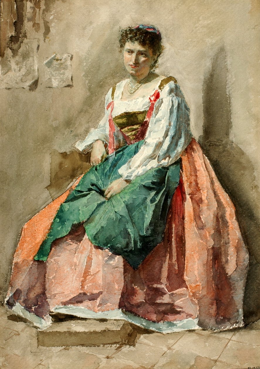 Bir Hanımefendinin Portresi, 19. yüzyılın sonları ve 20. yüzyılın başlarında. by Cesare Biseo