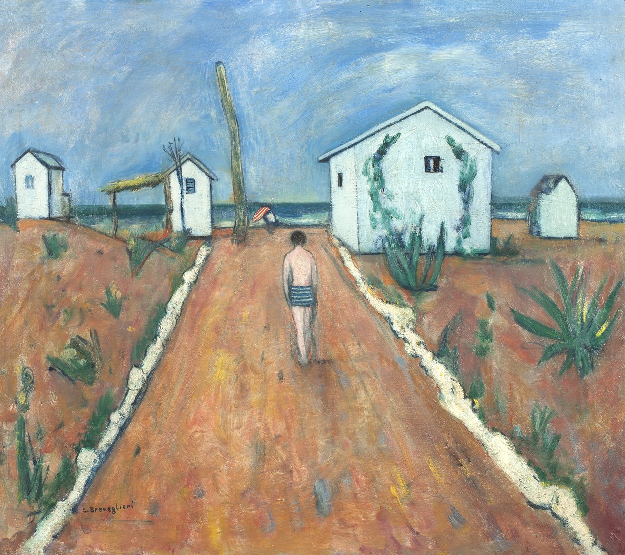 La spiaggia a Fiumetto by Cesare Breveglieri
