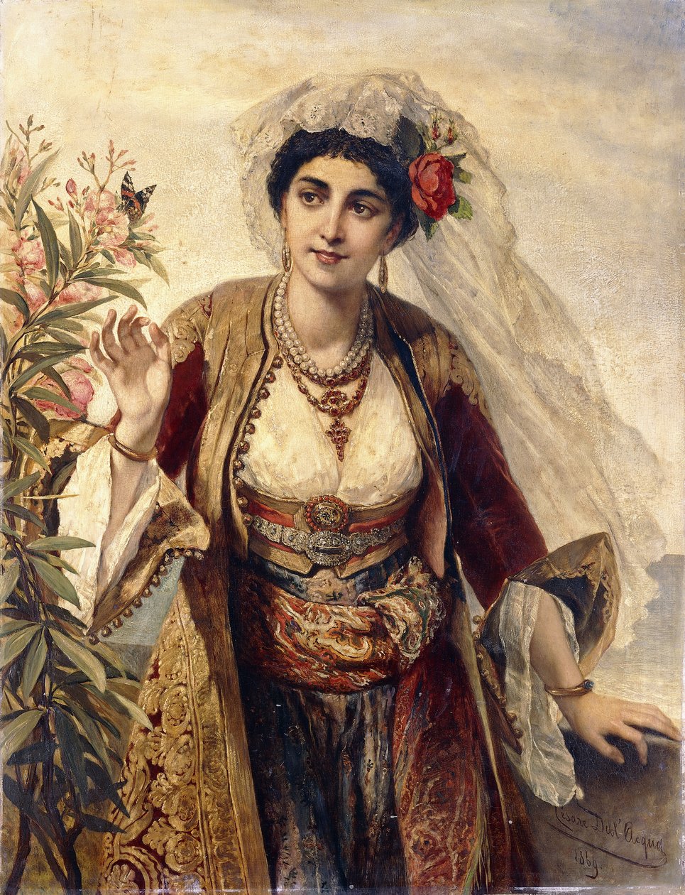 Egzotik Bir Güzellik, 1869 by Cesare Felix dell Acqua