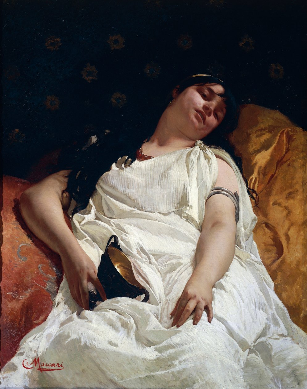 Bacchante, Cesare Maccari (1840-1919), tuval üzerine yağlı boya by Cesare Maccari