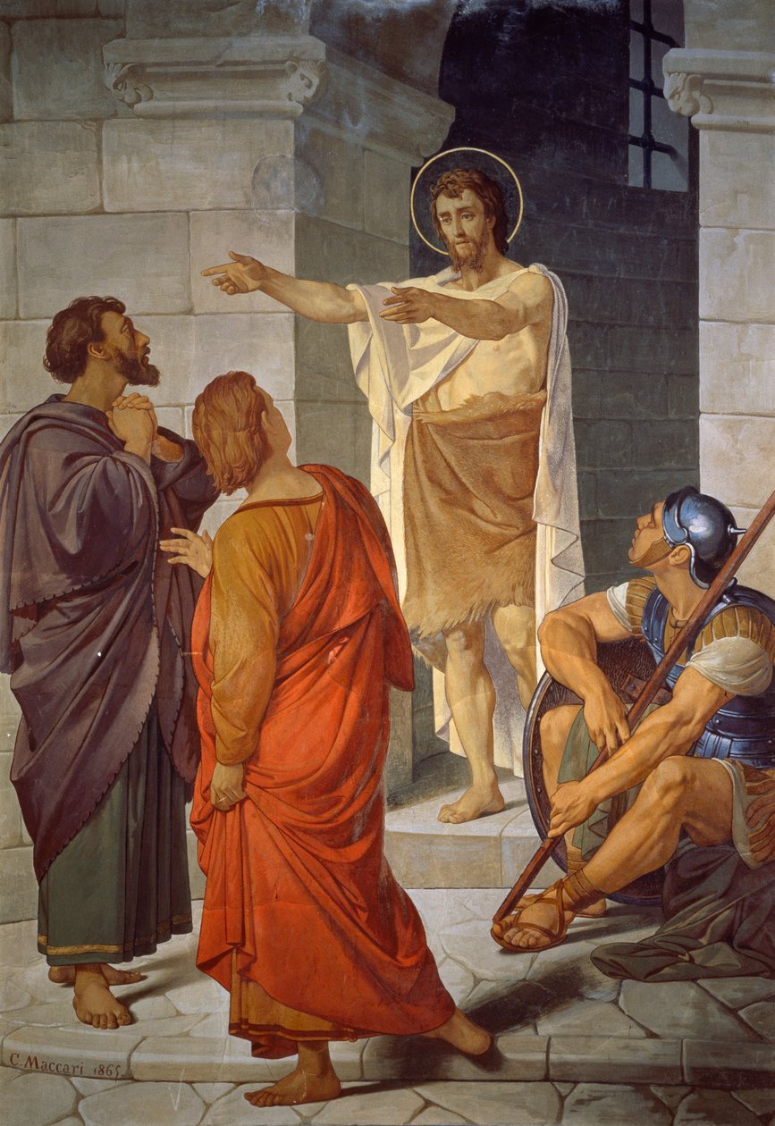 Saint John Baptist, hapishane eşiğinde, Cesare Maccari (1840-1919), Saint John Baptist Şapeli, Varsayımlı Meryem Katedrali, Siena (UNESCO Dünya Mirası Listesi) by Cesare Maccari