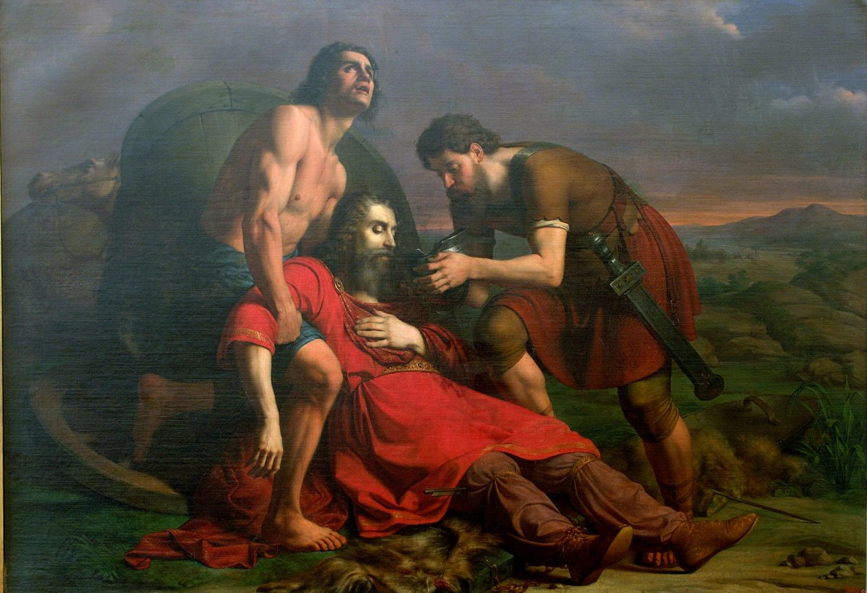 Polystratos ve Ölen Darius, 1837 by Cesare Masini