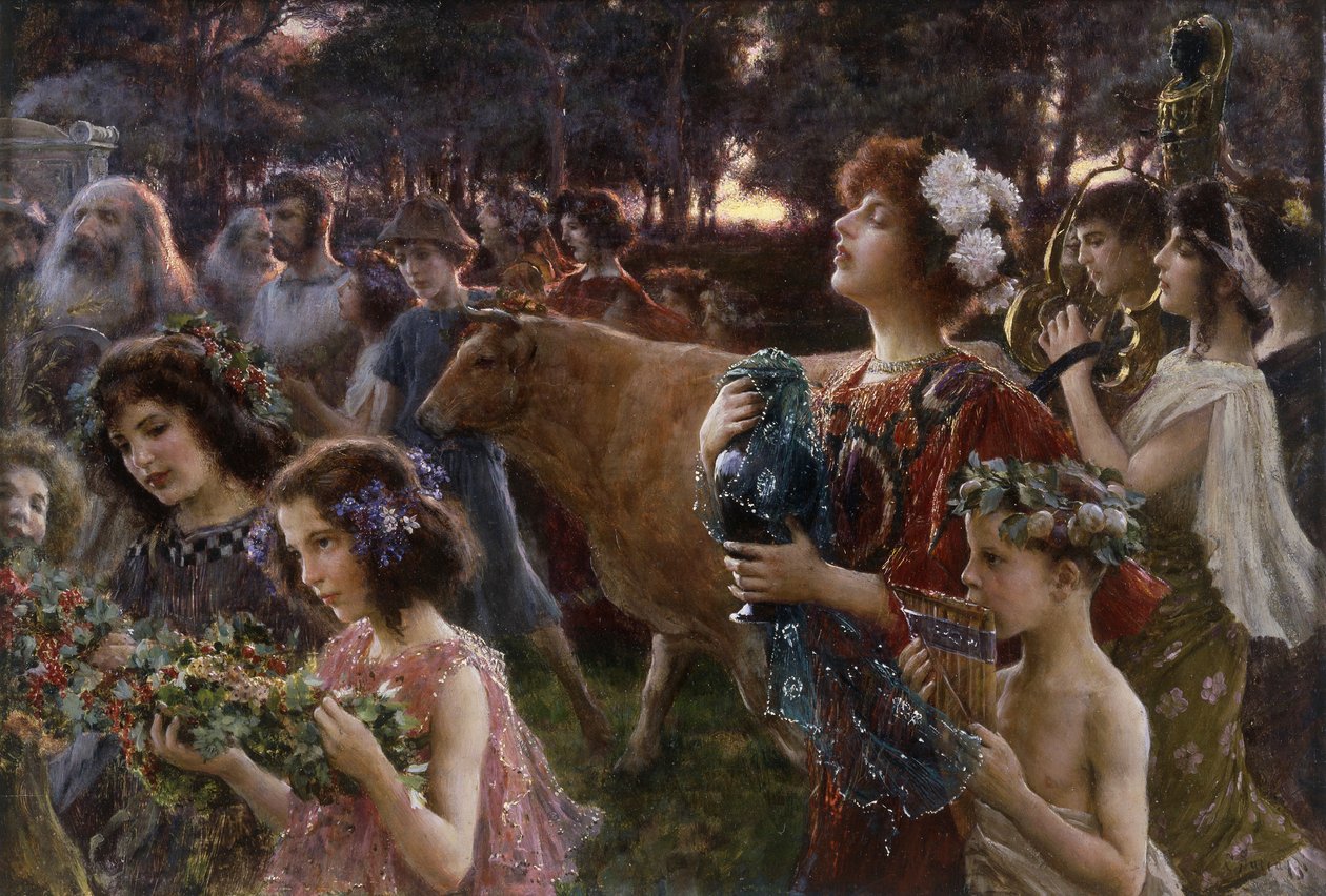 Alayı (tuval üzerine yağlı boya) by Cesare Saccaggi