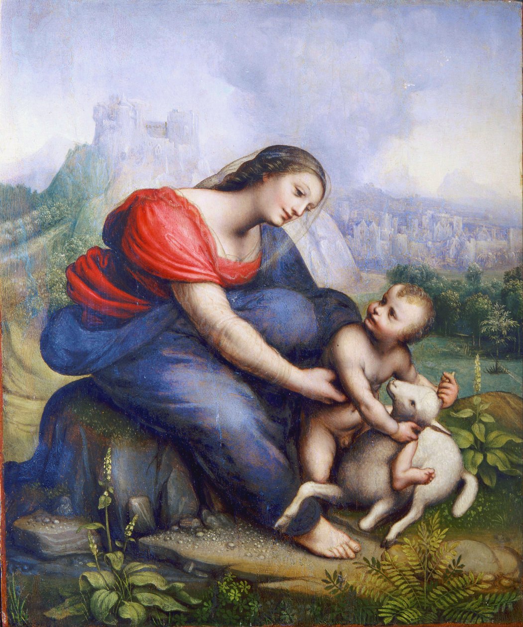 Kuzulu Bakire ve Çocuk by Cesare da Sesto