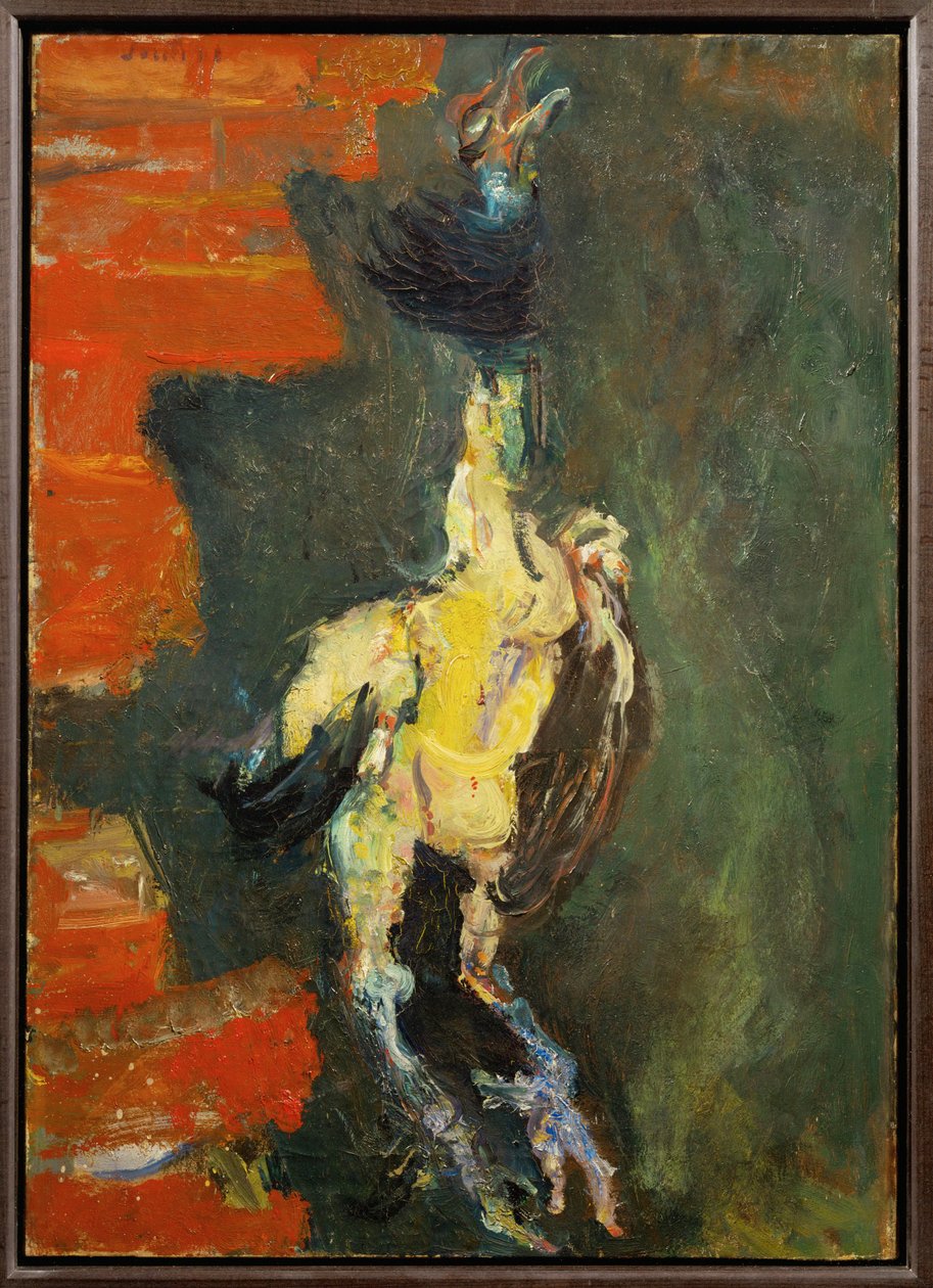 Tavuk, tuğla duvarın önünde asılı, c.1924 (tuval üzerine resim) by Chaim Soutine