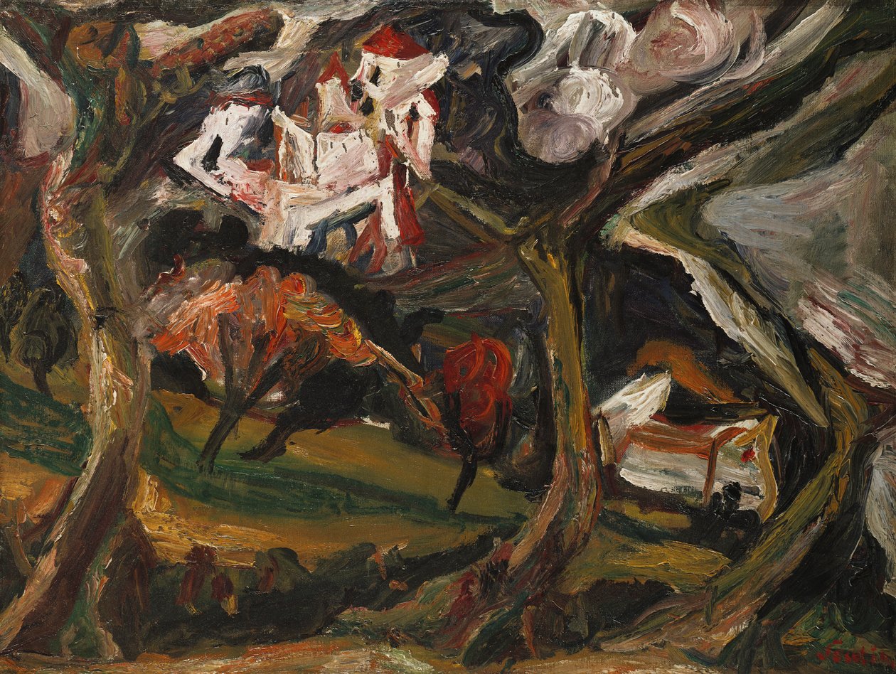 Manzara, c.1919 (tuval üzerine yağlı boya) by Chaim Soutine