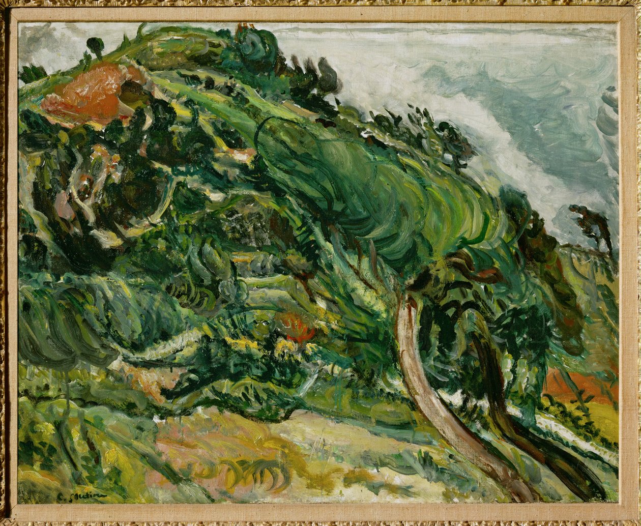 Ağaçlı Manzara (tuval üzerine resim) by Chaim Soutine