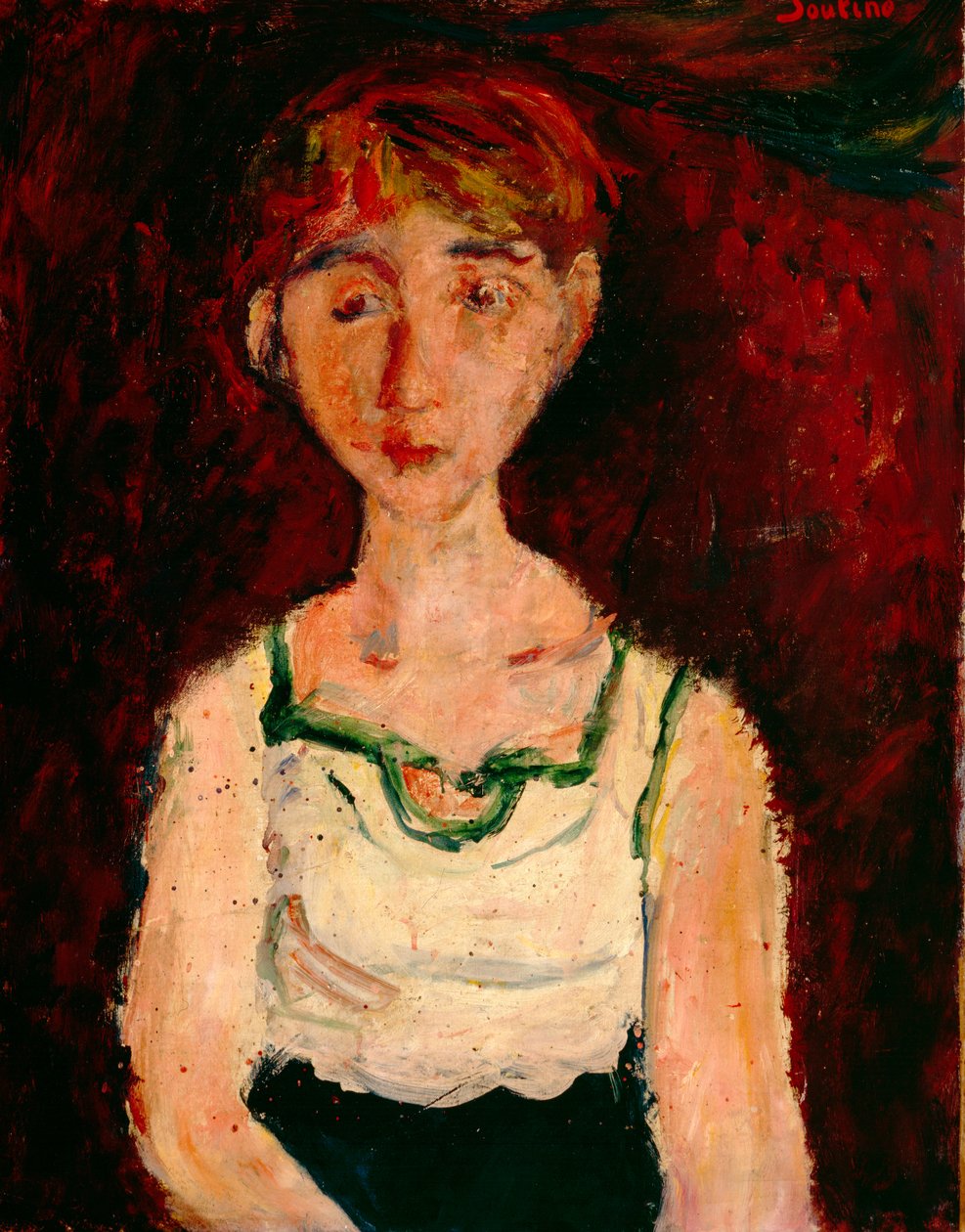 Küçük Kız (tuval üzerine yağlı boya) by Chaim Soutine