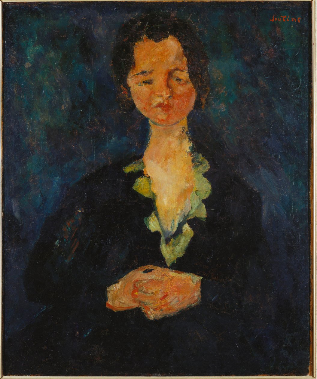 Mavi Arka Planlı Bir Kadın Portresi, 1927 by Chaim Soutine