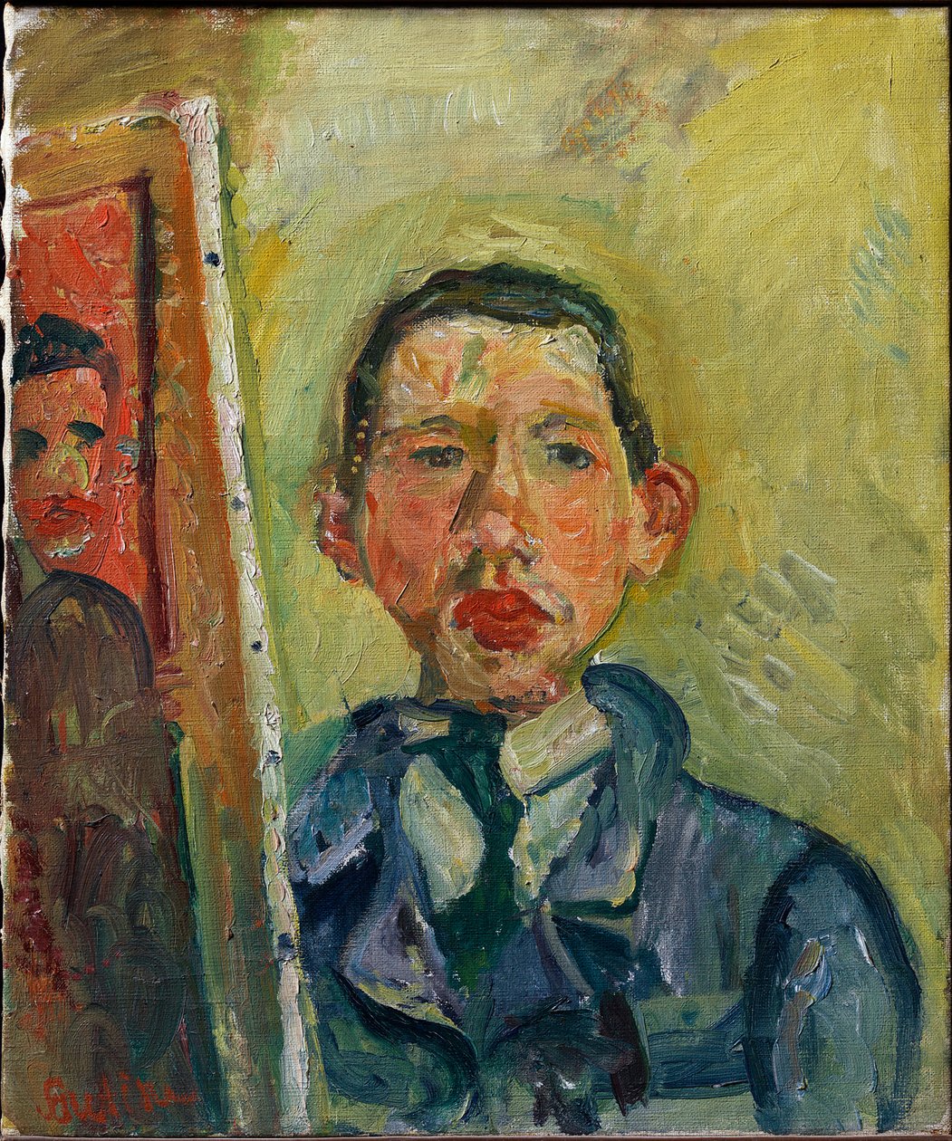 Otoportre - Soutine, Chaim (1893-1943) - c. 1918 - Tuval üzerine yağlı boya - 54,6x45,7 - Princeton Üniversitesi Sanat Müzesi by Chaim Soutine