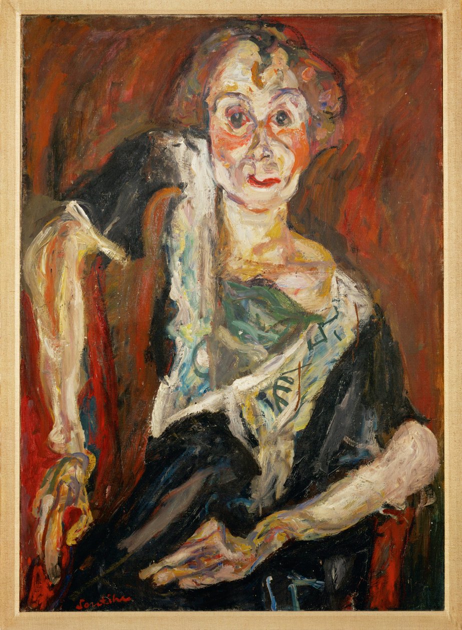 Yaşlı aktris (tuval üzerine resim) by Chaim Soutine