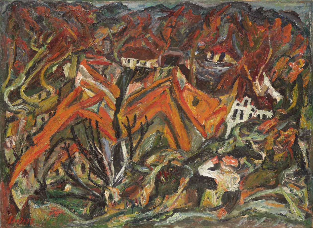 Köyün Görünümü; Köyden bir görünüm, 1921-1922 by Chaim Soutine