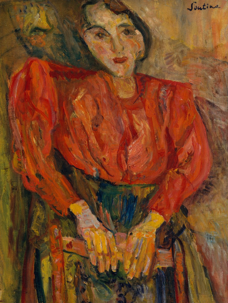 Kırmızı Bluzlu Kadın, c.1919 by Chaim Soutine