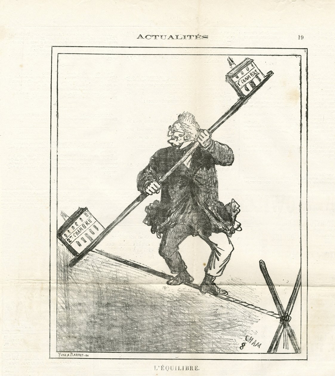 Cham'ın (1819-1879) Le Charivari'deki çizimi by Amédée de Noé