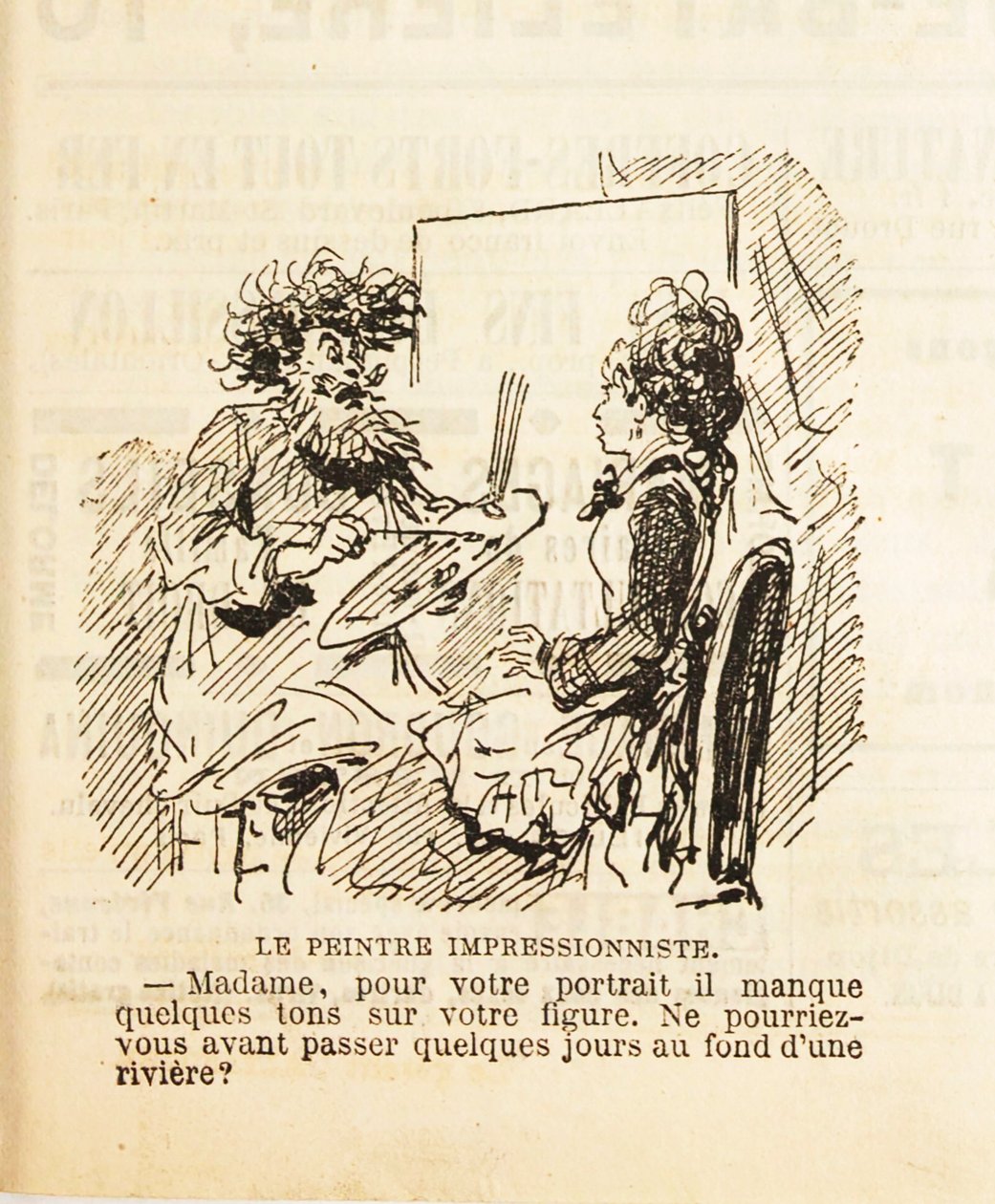 Hanımefendi, portreniz için yüzünüzde birkaç ton eksik..., 1877. by Cham
