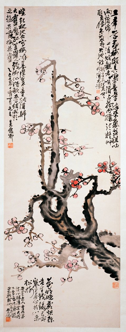 Kırmızı Erik Çiçekleri, 1905 by Changshuo Wu